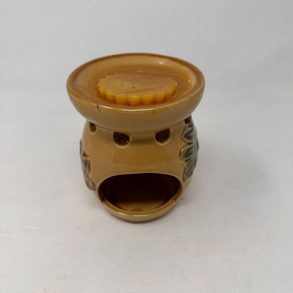 Tea Light Fall Leaf theme Wax Melter - Picture 1 of 7